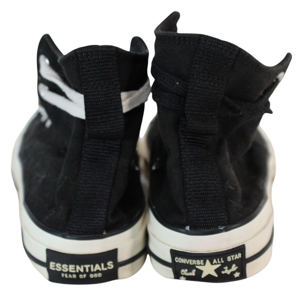 Converse Fear of God Essentials Chuck 70 Hi Black White Mens 5.5 Womens 7.5 - Picture 2 of 13